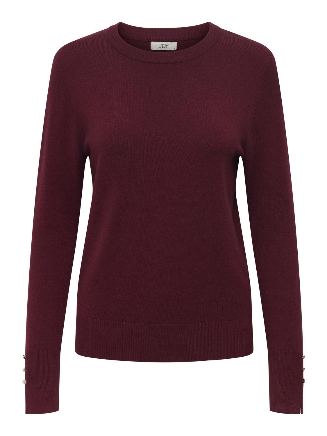 Jdymalou L/s On Button Pullover Knt Noos Mørkelilla