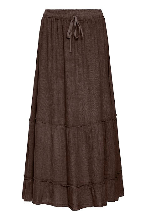 SBFONTANELLE linskjørt Chocolate Brown