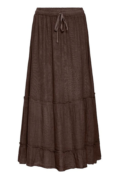SBFONTANELLE linskjørt Chocolate Brown