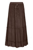 SBFONTANELLE linskjørt Chocolate Brown