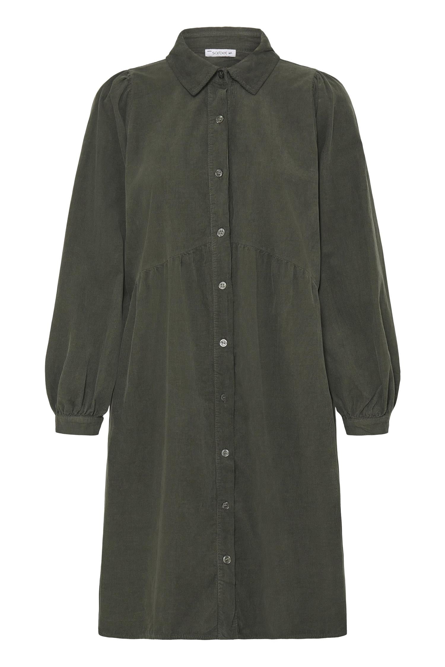 Sbladycord Dress Dusty Olive