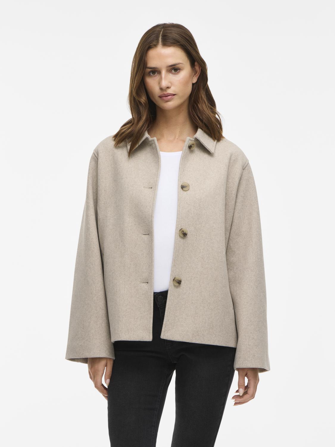 Viclaudia L/s Jacket- Noos Lysebrun