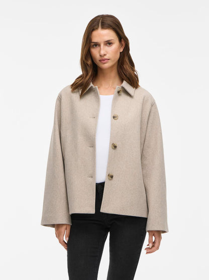 Viclaudia L/s Jacket- Noos Lysebrun