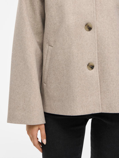 Viclaudia L/s Jacket- Noos Lysebrun