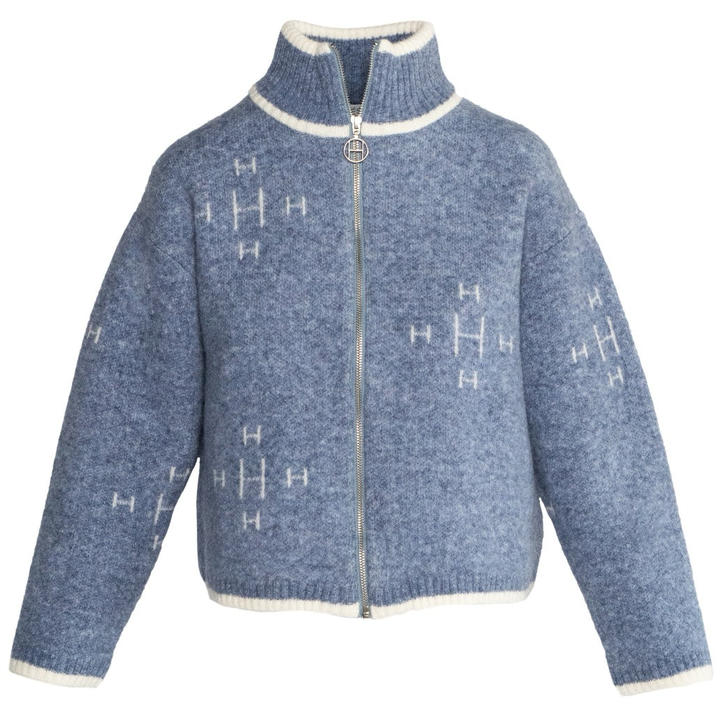 Iben Zip Jacket Jeansblå
