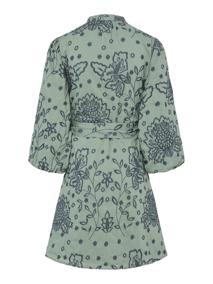 YASRIMIS 3/4 DRESS S. Mellomgrønn