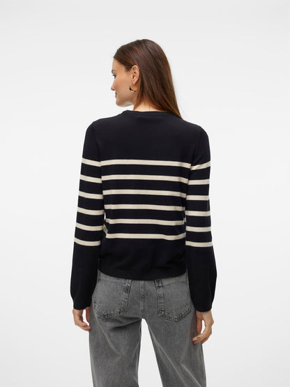 VMSABA PLAIN LS O-NECK PULLOVER GA NOOS Sort