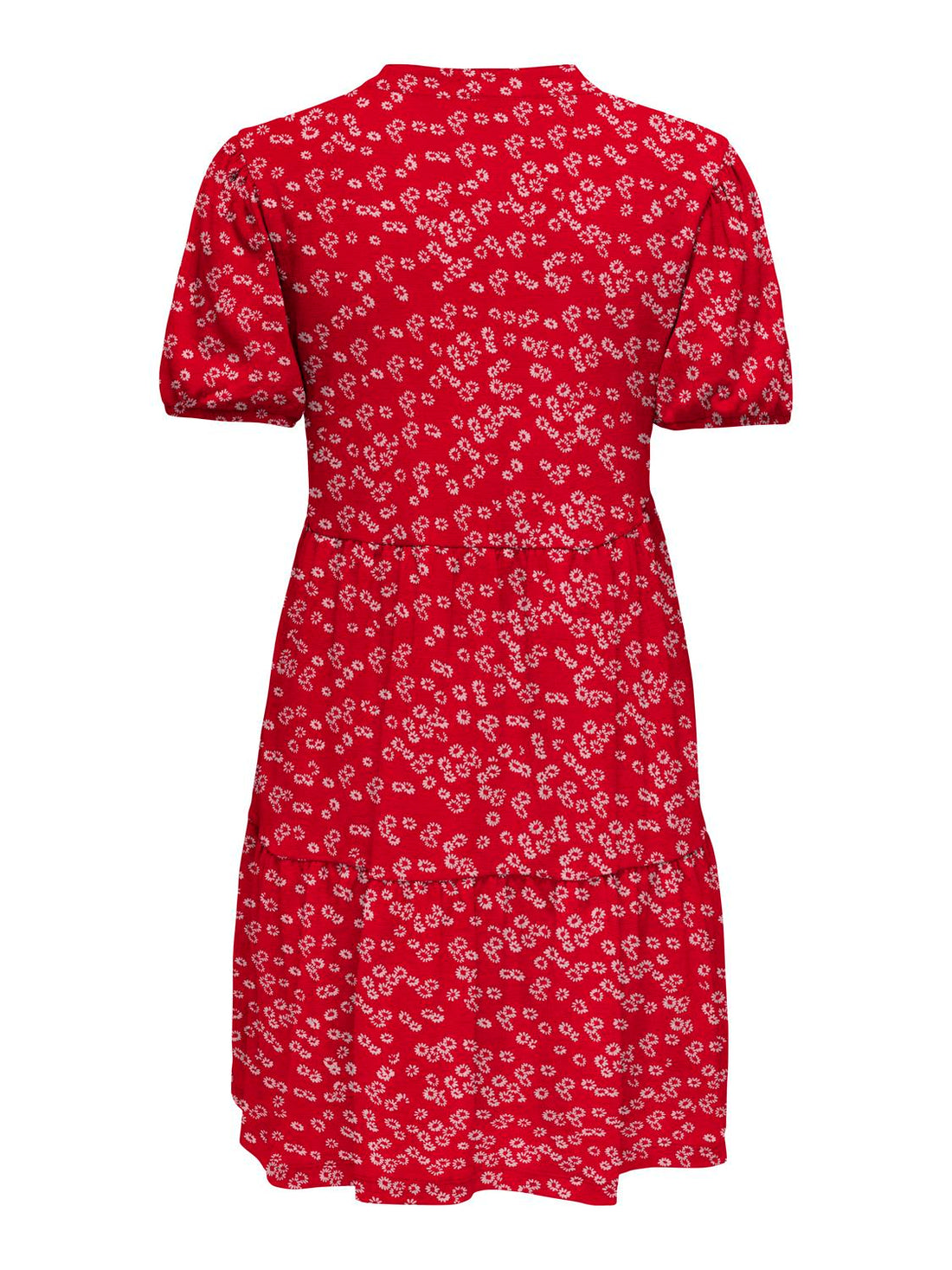 JDYZOEY S/S V NECK DRESS JRS ATK Mellomrød