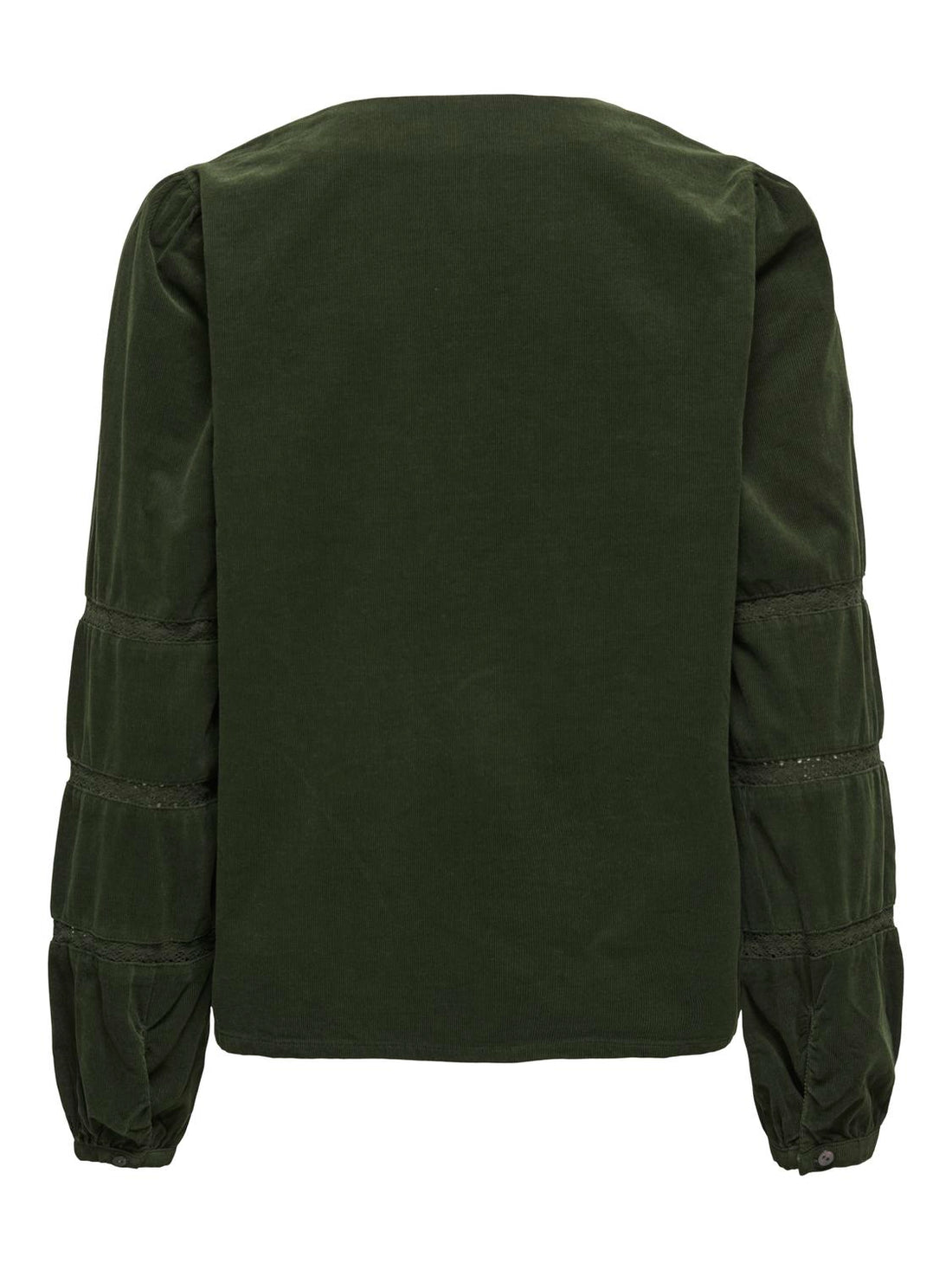 Onlaime L/s Cord Tape Blouse Pnt Ox Mørkegrønn