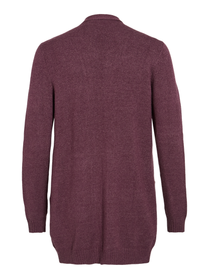 Viril Open L/s Knit Cardigan - Noos Mørkelilla