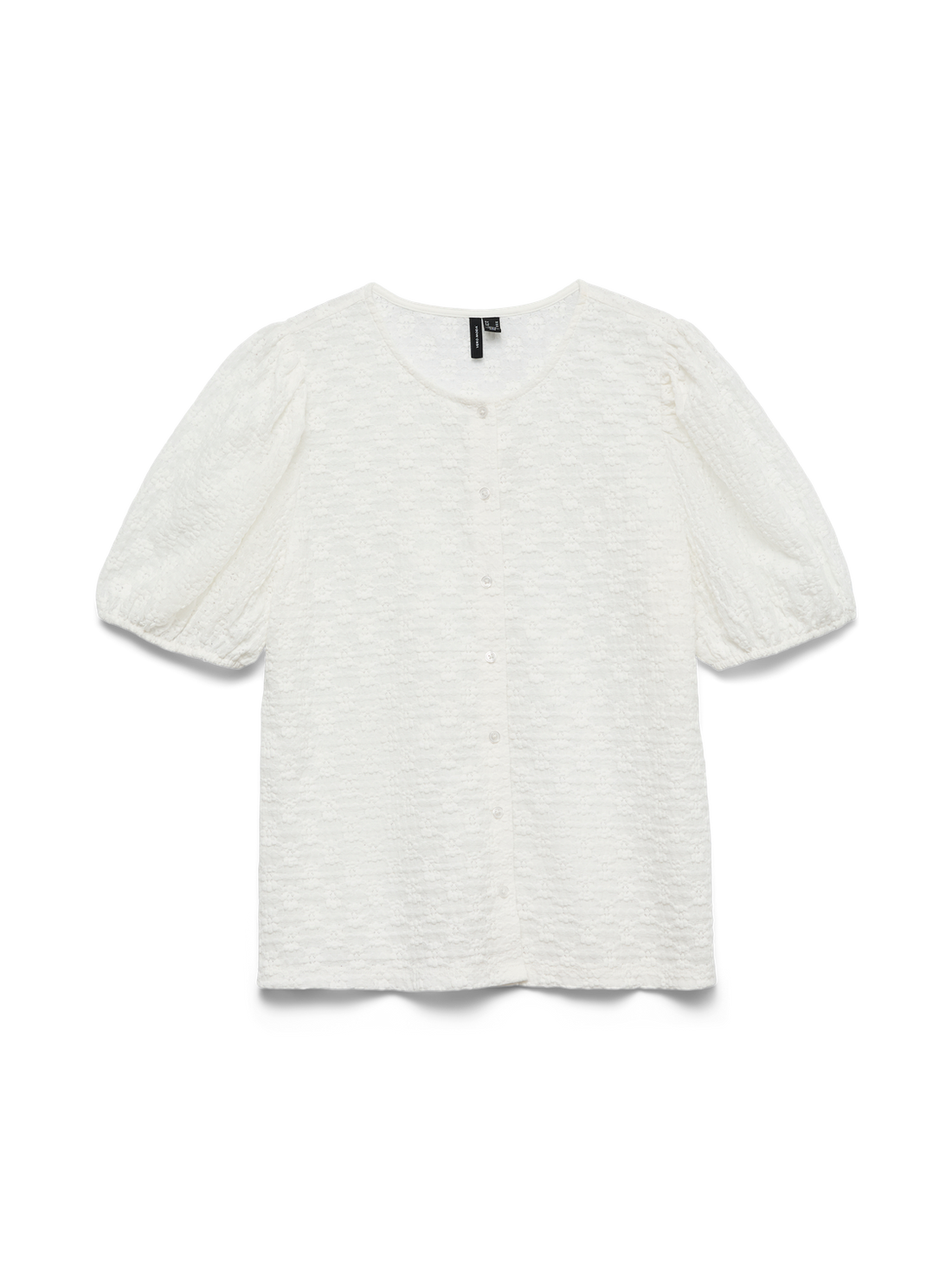 VMFLOWER SS O-NECK TOP JRS EXP SB6 Hvit