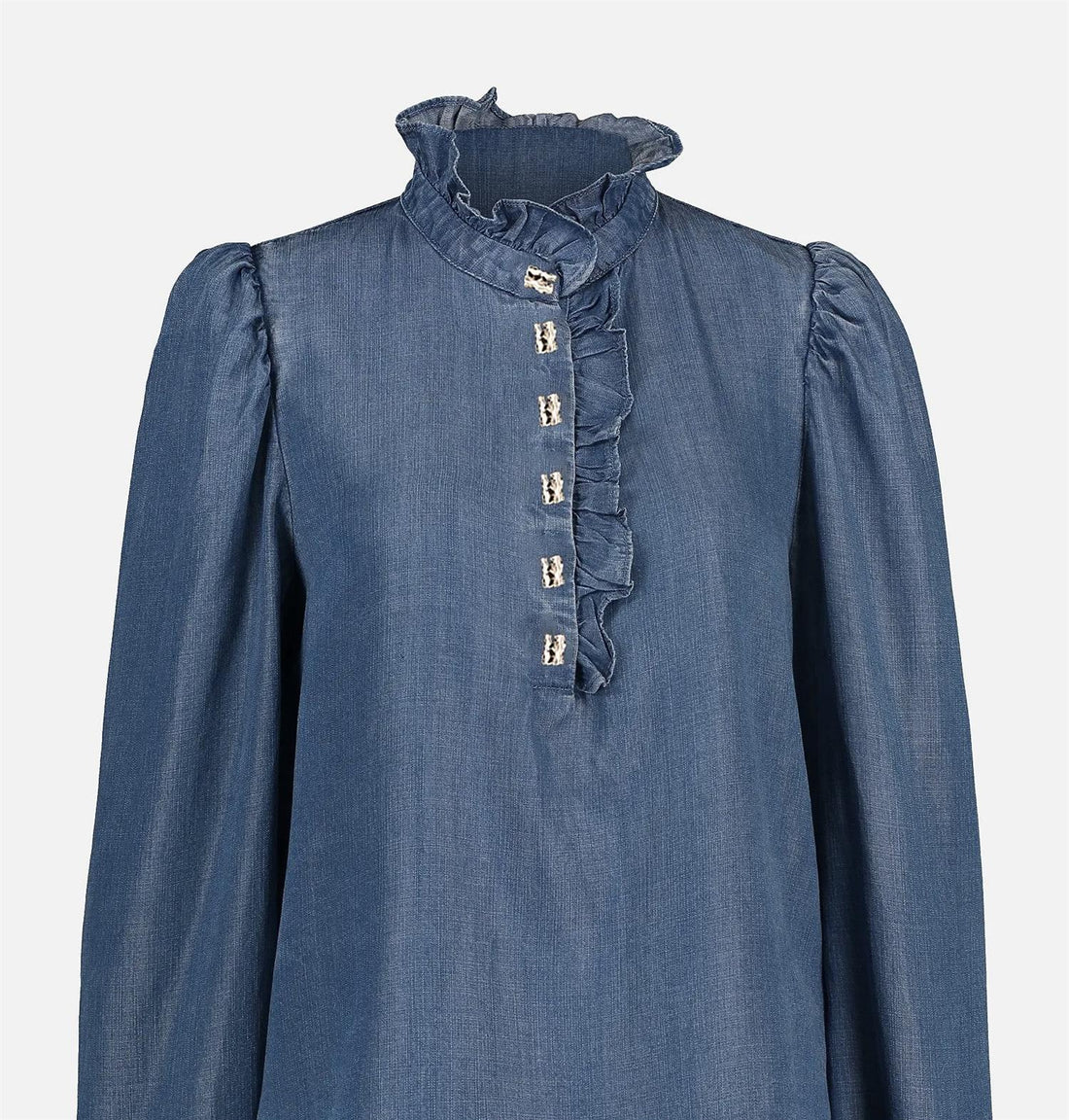 VANDA TENCEL GOLD BUTTONS Blå