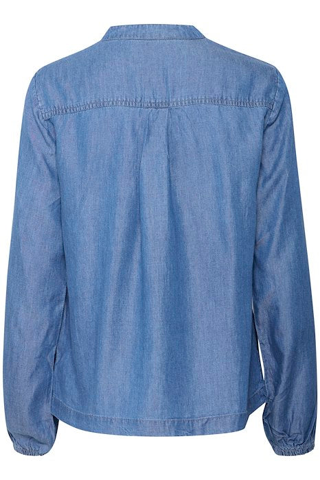 PZGAJA LS Blouse Medium Blue Denim
