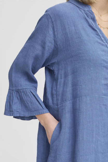 SBFONTANELLE PLACKET DRESS True Navy