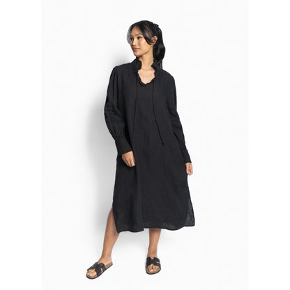 SARI Linen Dress Svart