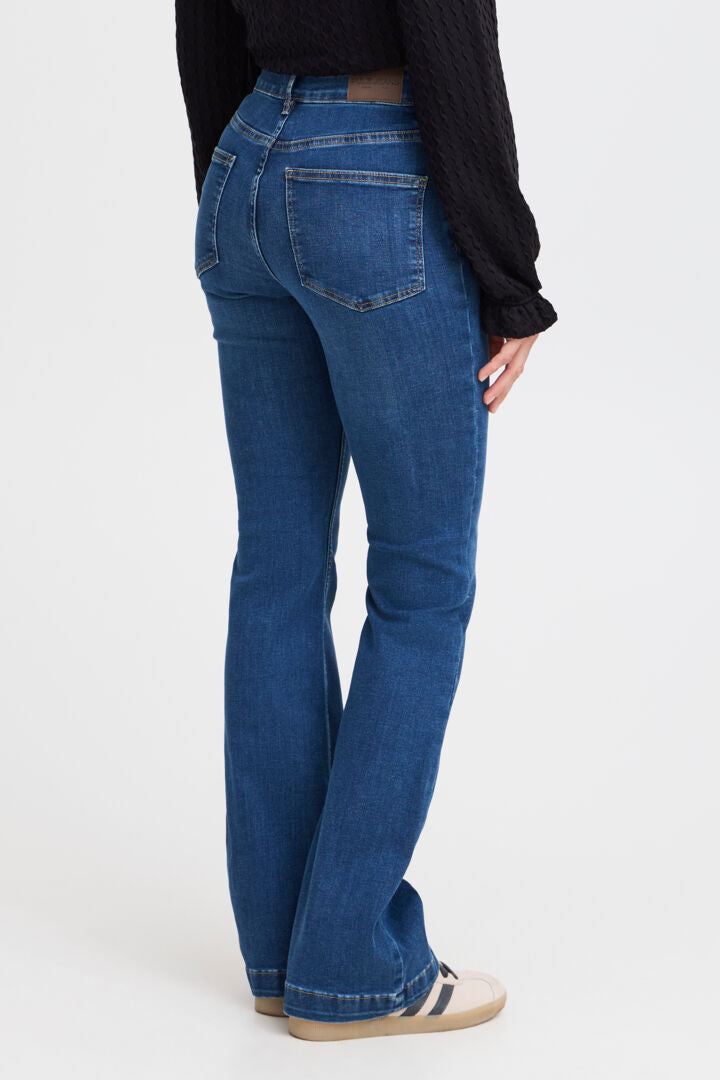 PZBECCA UHW Bootcut Leg Medium Blue Denim