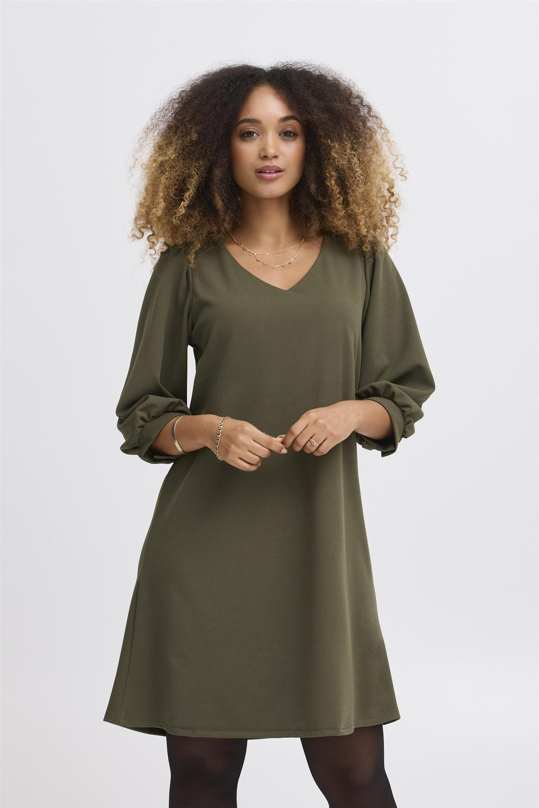 Sbgazel Dress Dusty Olive