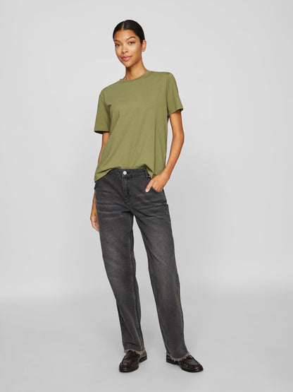 VINORA S/S T-SHIRT - NOOS Mørkegrønn