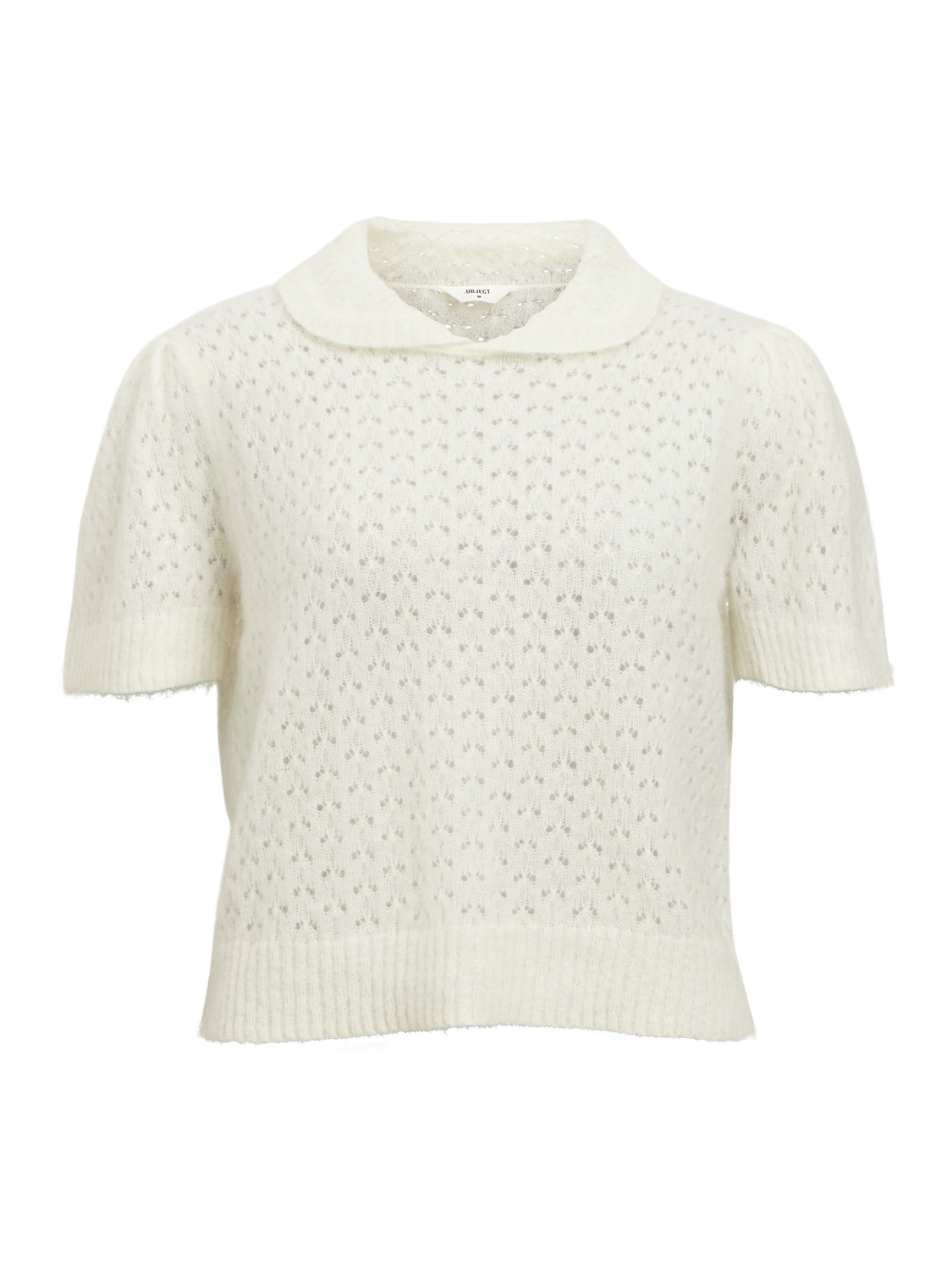 OBJDIRA NETE RE S/S KNIT PULLOVER E DIV Hvit