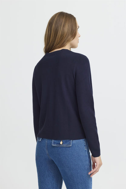 Pzsara Short Cardigan Dark Sapphire