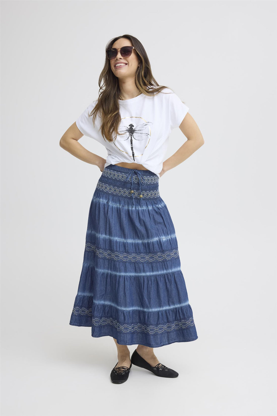 SBMOLLY SKIRT Dark Denim