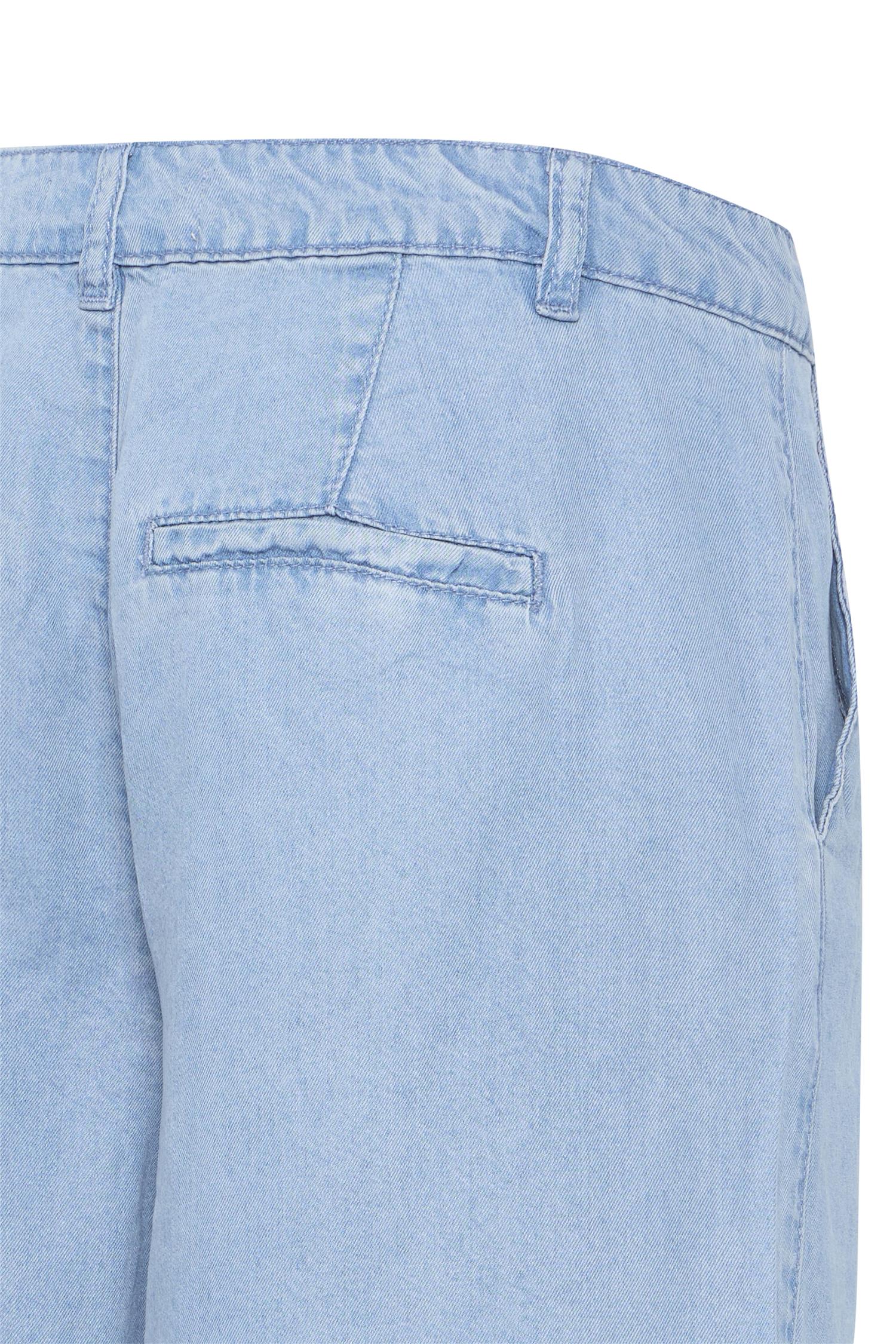 PZBEVERLY Shorts Light Blue Denim