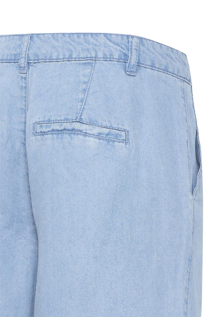 PZBEVERLY Shorts Light Blue Denim
