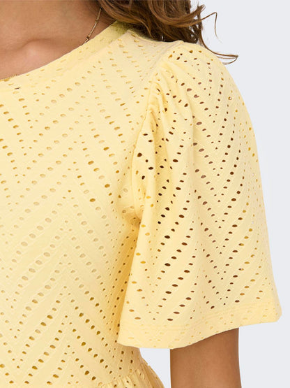 JDYCARLA CATHINKA S/S DRESS JRS NOOS Mellomgul
