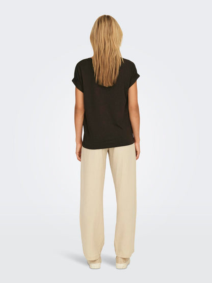 ONLMOSTER S/S O-NECK TOP NOOS JRS Mellombrun