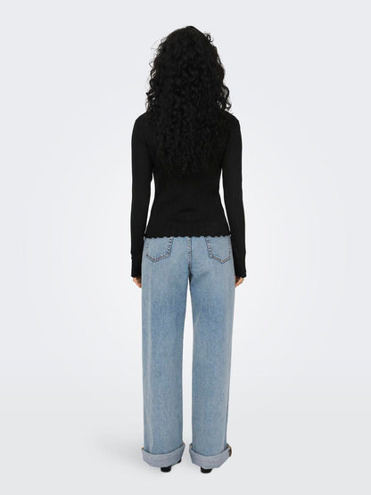 Onlcarlotta L/s Top Noos Jrs Sort