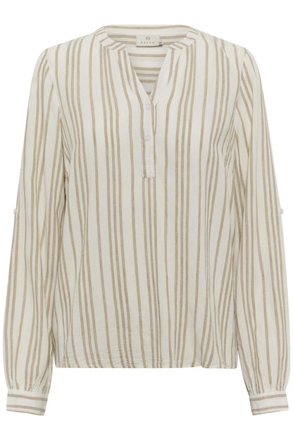 KAmilia Blouse Chalk / Chinchilla Stripe