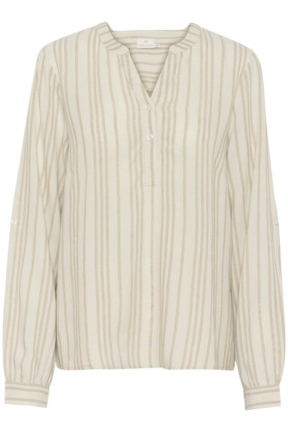 KAmilia Blouse Chalk / Chinchilla Stripe
