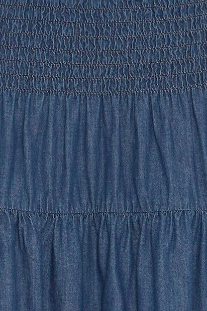 PZJILL SKIRT Dark Blue Denim