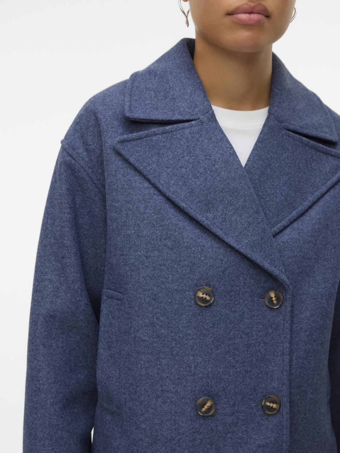 Vmvinceline Short Jacket Noos Mellomblå