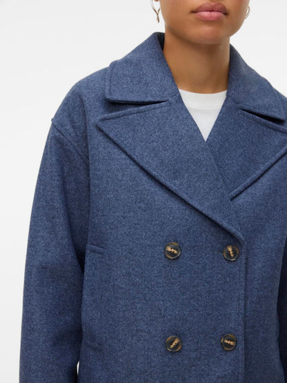 Vmvinceline Short Jacket Noos Mellomblå