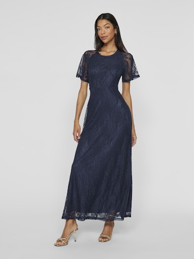 VIFEMMA S/S LACE DRESS - NOOS Navy Blazer