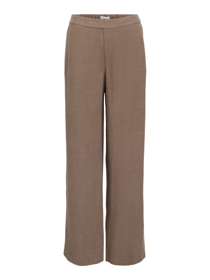 OBJSANNE ALINE WIDE PANT NOOS Mellomgrå