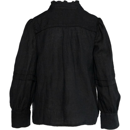 SARI Linen Blouse Svart