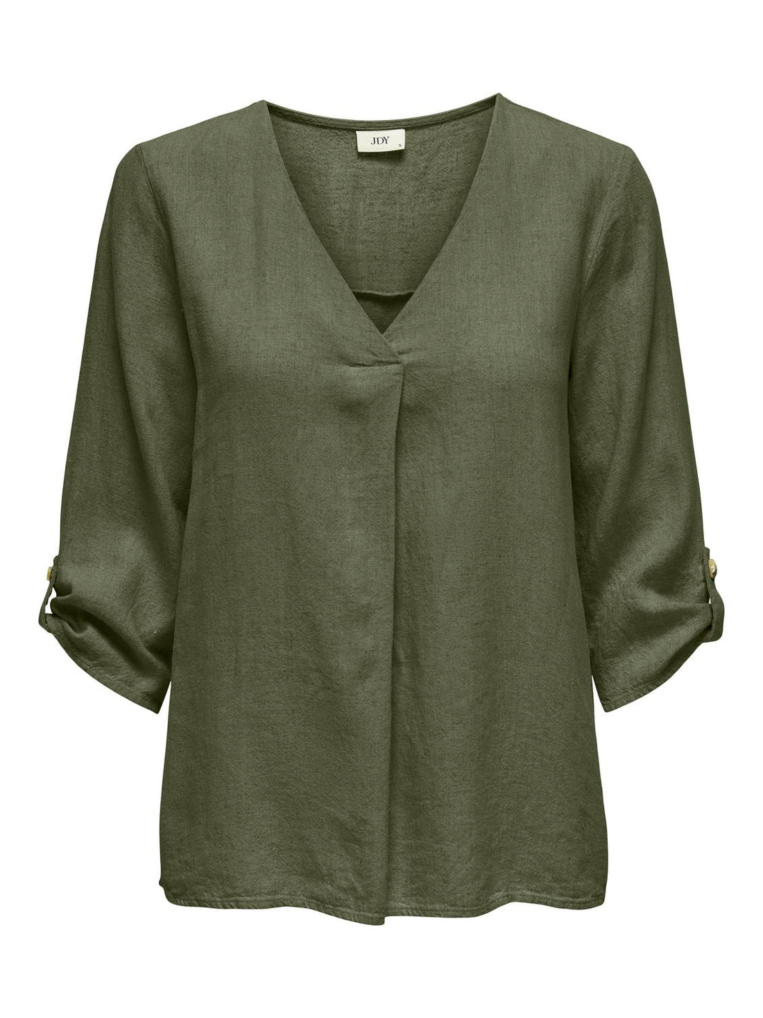 JDYSAY 3/4 LINEN V-NECK TOP WVN DIA Mellomgrønn