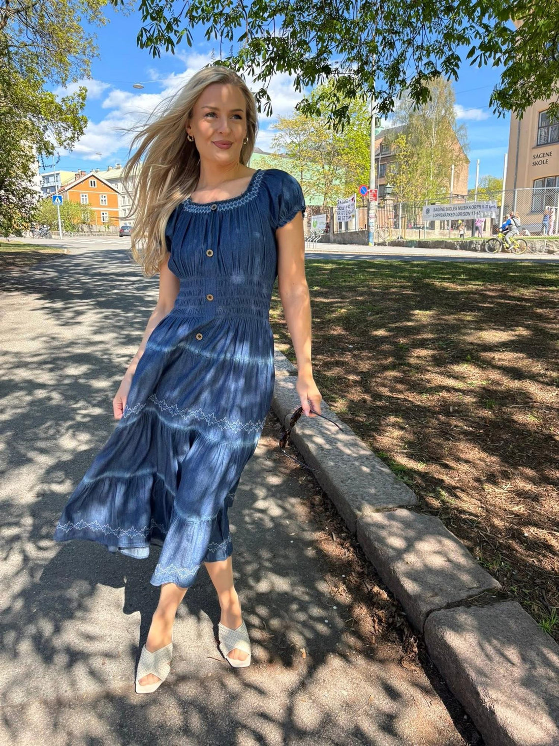 SBMOLLY DRESS Dark Denim