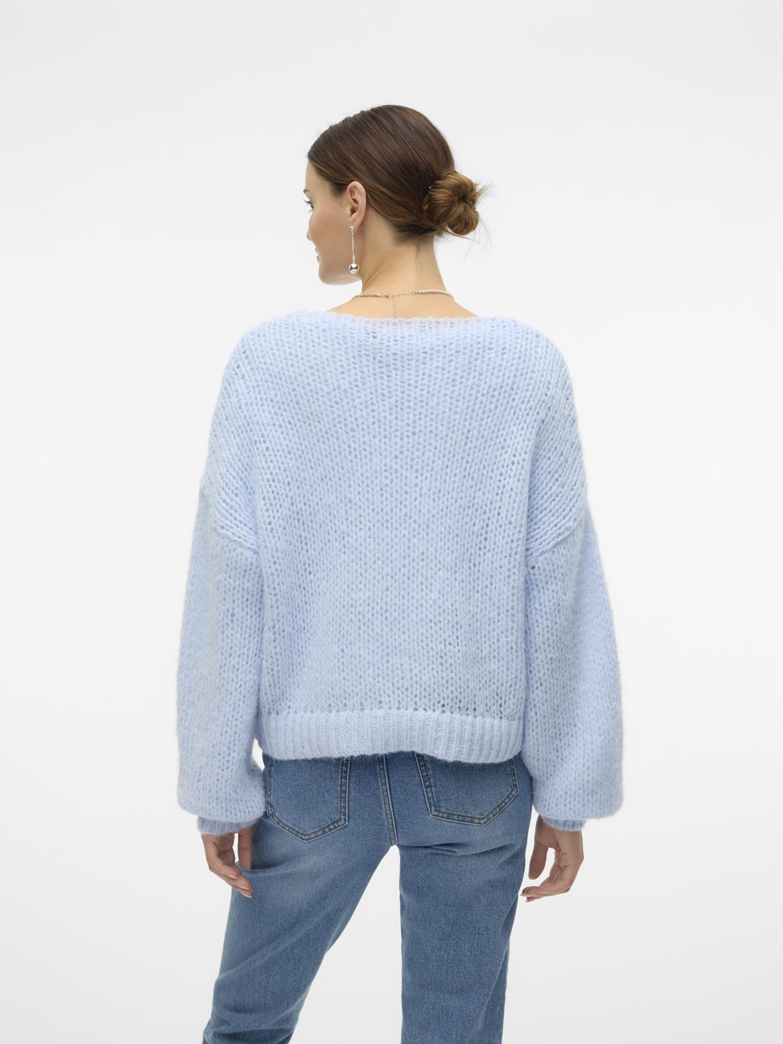 VMALOA LS BOW CARDIGAN GA EXP Mellomblå