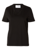 SLFMYESSENTIAL SS V-NECK TEE NOOS Sort