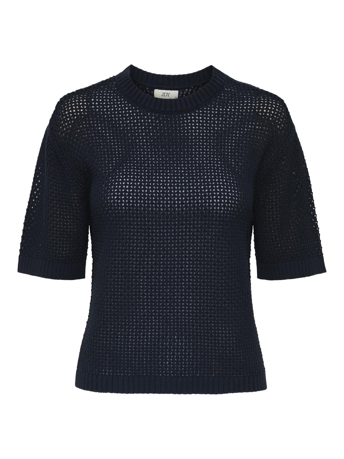 JDYTIKKA 2/4 O-NECK PULLOVER KNT Mellomblå