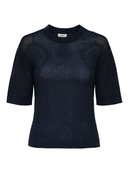 JDYTIKKA 2/4 O-NECK PULLOVER KNT Mellomblå