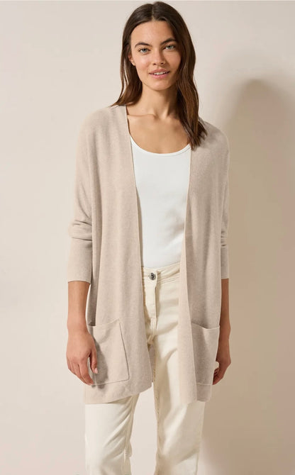 LONG OPEN CARDIGAN Beige
