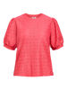 OBJLAILA S/S RE TOP NOOS Mørkerosa