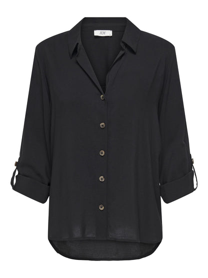 JDYLAUREL LIFE L/S SHIRT WVN DIA Sort