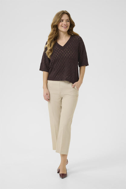 Kalourine V-Neck Pullover Fudge Melange