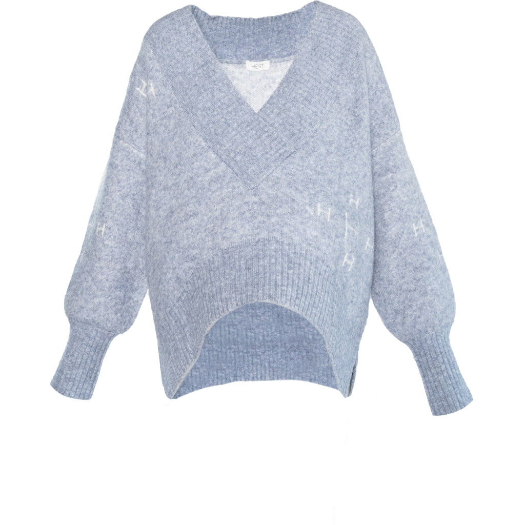 FAM V-neck Sweater Blå