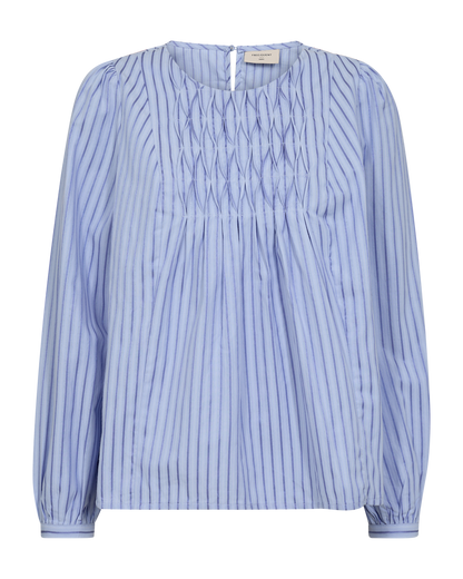 FQISA-BLOUSE Lyseblå